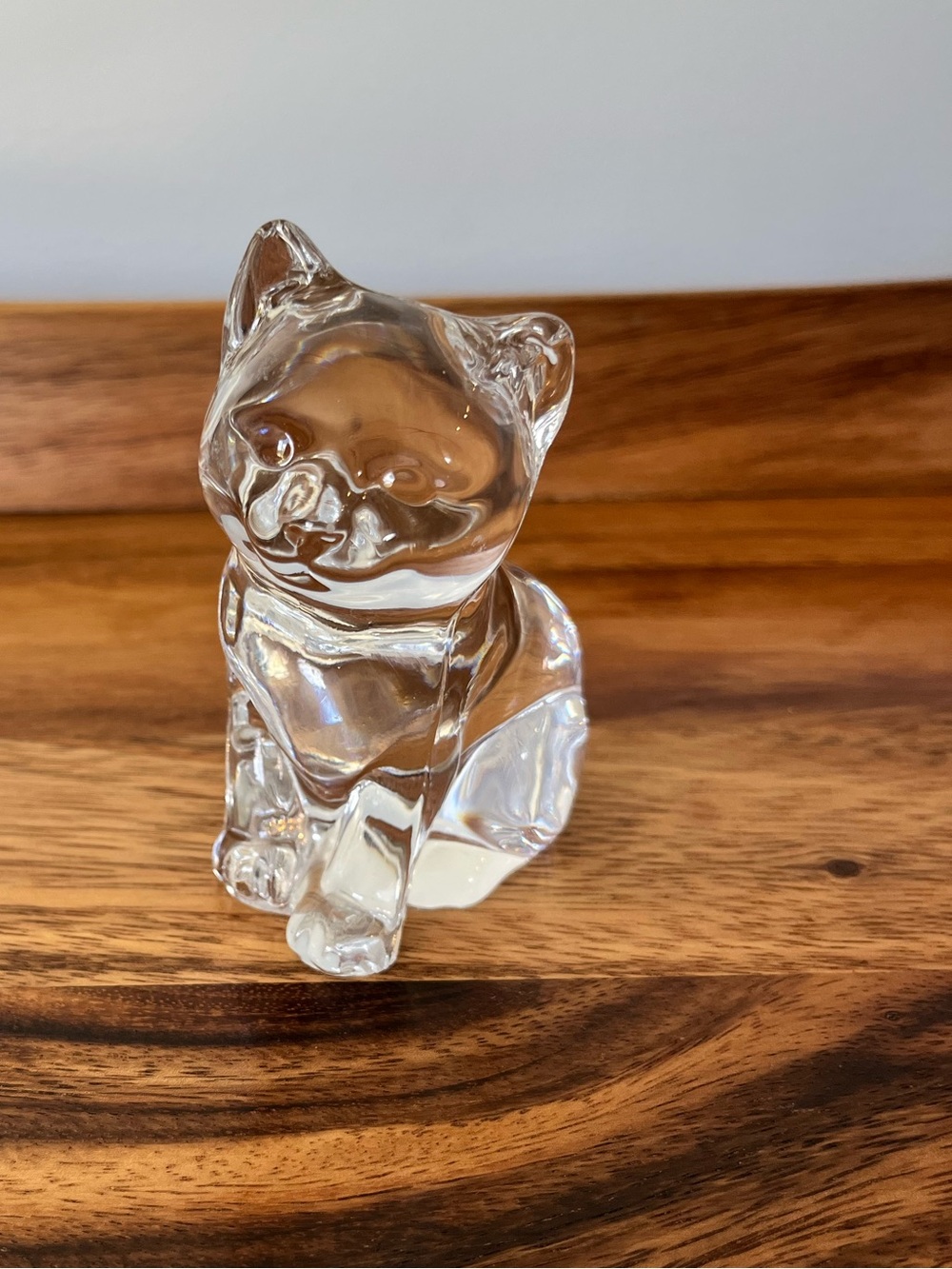 Princess House Clear Crystal Cat Figurine